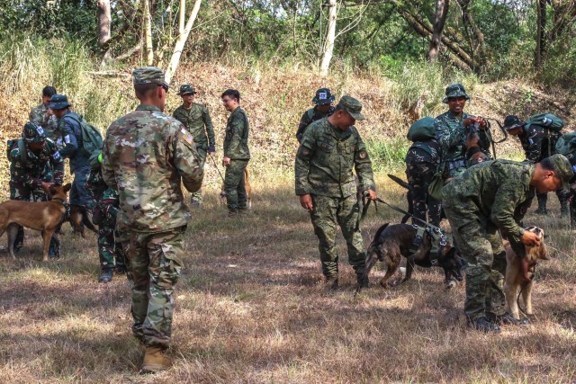 US, Philippine Armies exchange best techniques for training working dogs