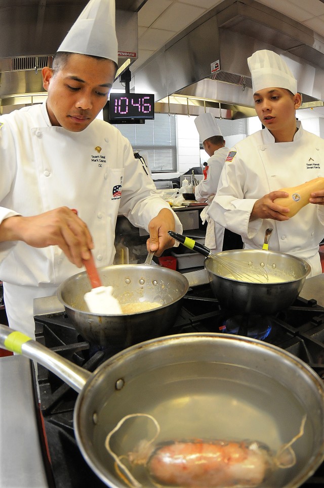Team Hawaii top chef team works on their entre