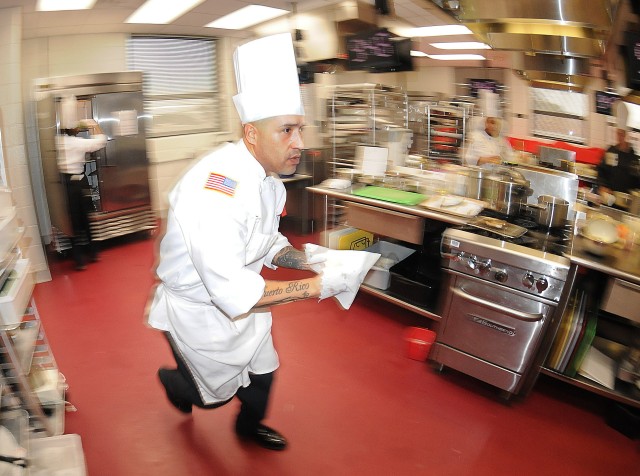 Fort Campbell's top chef rushes to complete meal