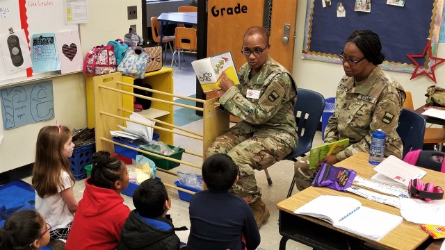 80th Training Command celebrates Read Across America with school children