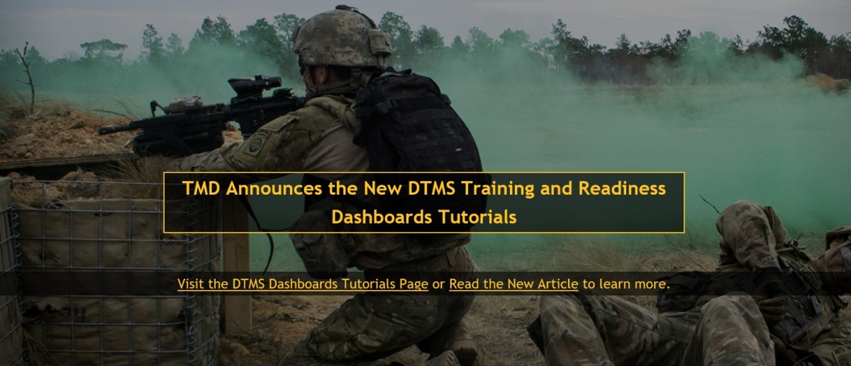 Tutorials for New DTMS Training and Readiness Dashboards Published