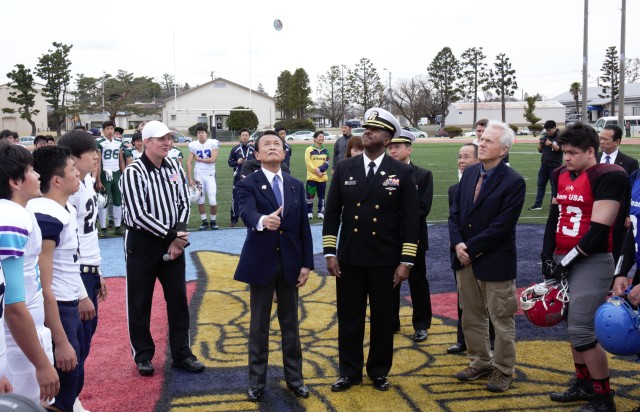 DoDDS-Pacific high school footballers team up to win eighth annual Tomodachi Bowl