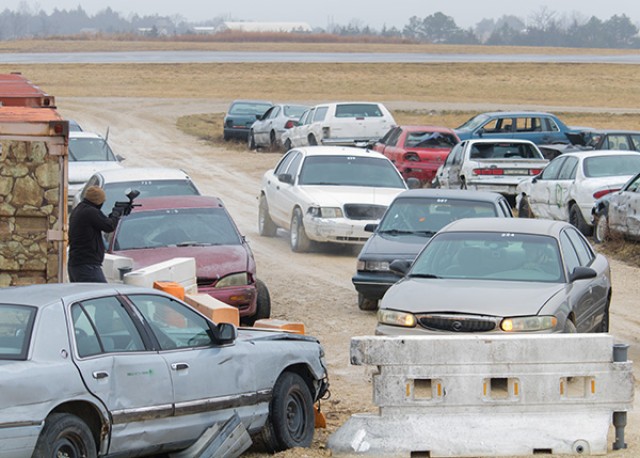 White House Transportation Agency trains at Fort Leonard Wood in Anti-terrorism Evasive Driving Course