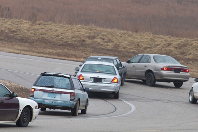 White House Transportation Agency trains at Fort Leonard Wood in Anti-terrorism Evasive Driving Course