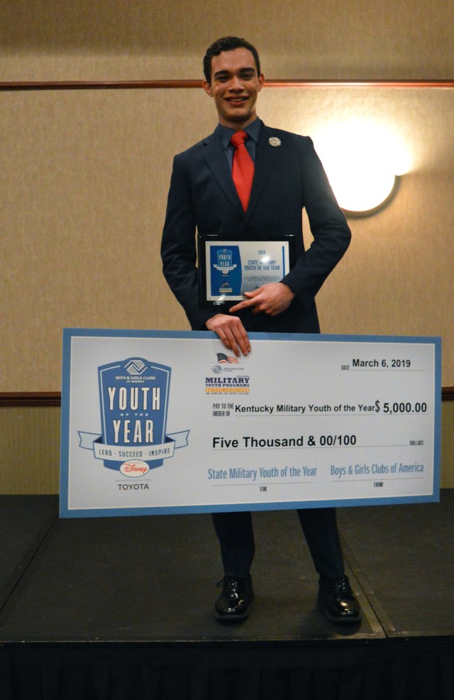 Fort Knox teen center youth wins state BGCA Military Youth of Year competition; marks sixth straight for post program