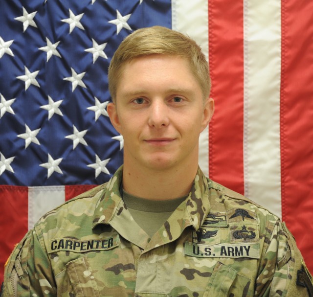 Sgt. First Class Ethan Carpenter, a reconnaissance specialist assigned to the Regimental Special Troops Battalion, 75th Ranger Regiment, died during routine military free-fall training at a facility i