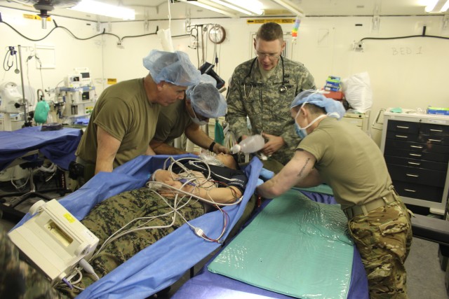 Medical Soldiers responds to patients in need of emergent care