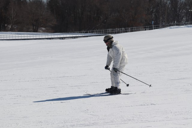 Cold-Weather Operations Course Class 19-06 students learn skiing at Fort McCoy