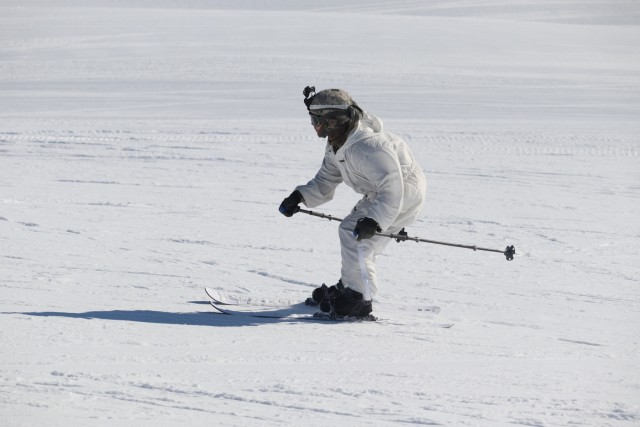 Cold-Weather Operations Course Class 19-06 students learn skiing at Fort McCoy