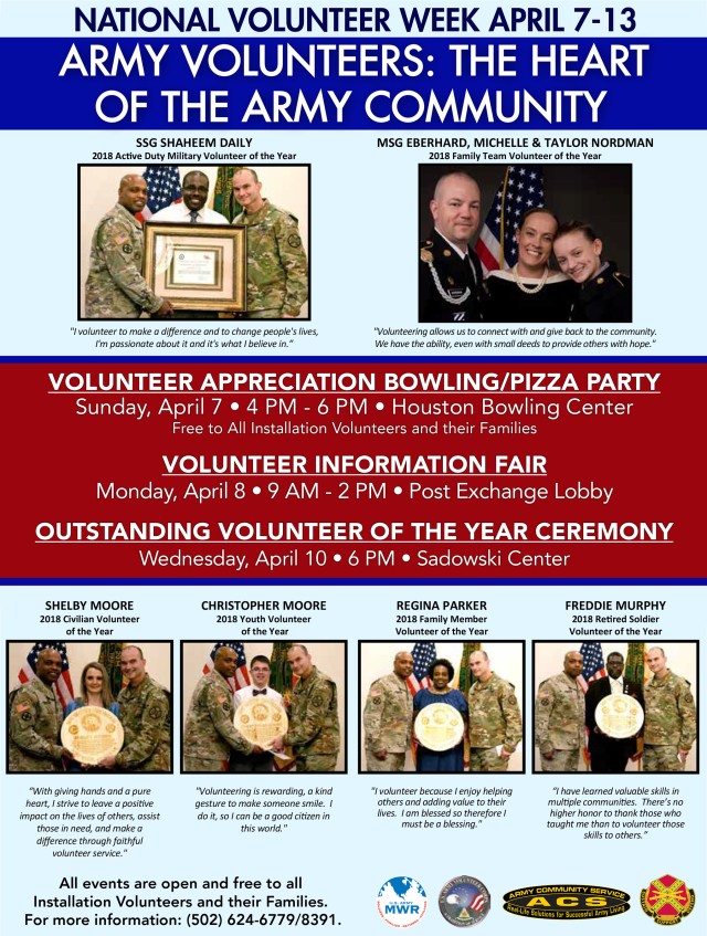 Fort Knox volunteer program set to celebrate National Volunteer Appreciation Week April 7-10