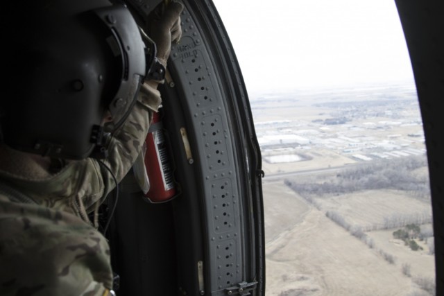 Nebraska National Guard soldiers provide assistance during flood relief