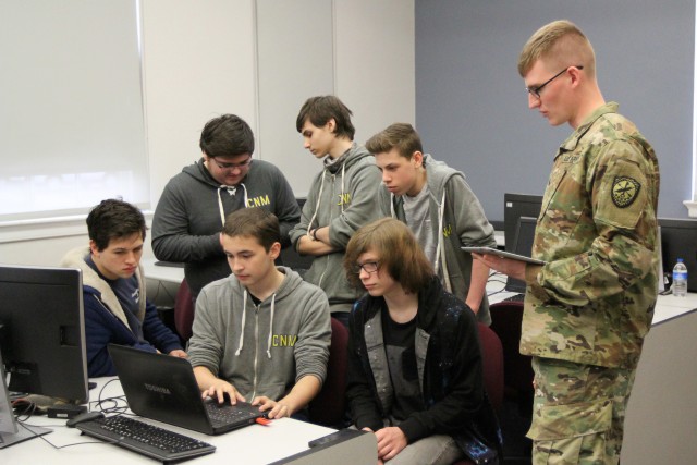 SGT Ward w High School students, successfully hack a drone