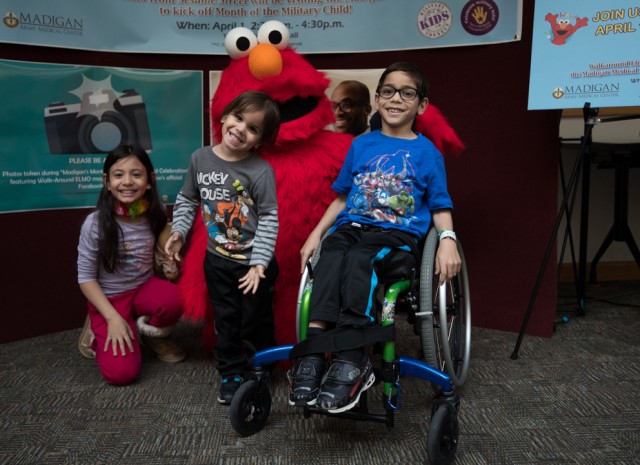 Elmo comes to Madigan