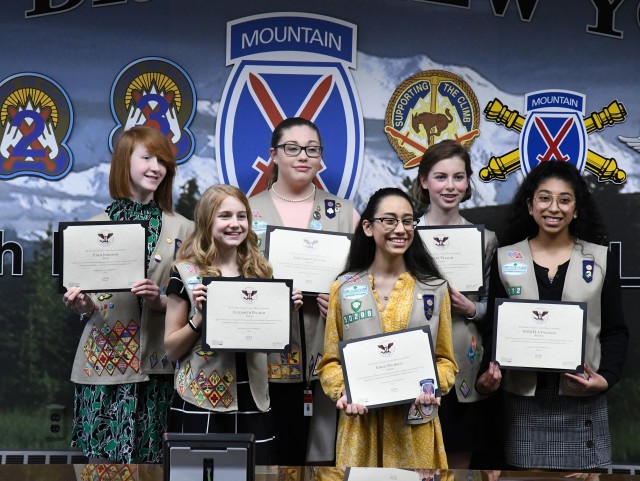 Fort Drum Girl Scouts earn volunteer service awards