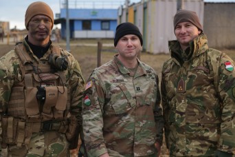 HOHENFELS, Germany -- Soldiers assigned to Cherokee Company, 1st Battalion, 4th Infantry Regiment participated in an unprecedented team up with cadets from the Hungarian Defense Force during Georgian Mission Rehearsal Exercise 9 from March 1 - 21, 2019.