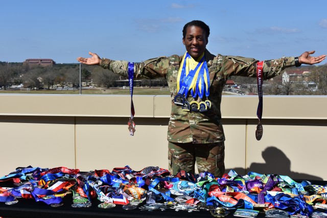 Soldier running her 100th marathon