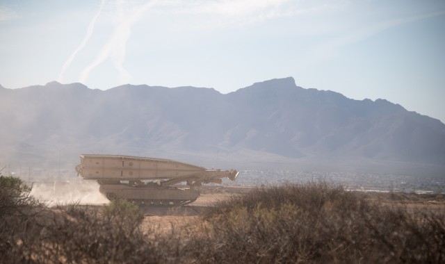 Ft. Bliss Engineer Soldiers dig in on Joint Assault Bridge operational test to discover issues now rather than in combat