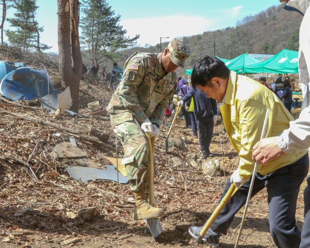 Arbor Day: U.S. Soldiers and DDC Citizens cultivate friendships
