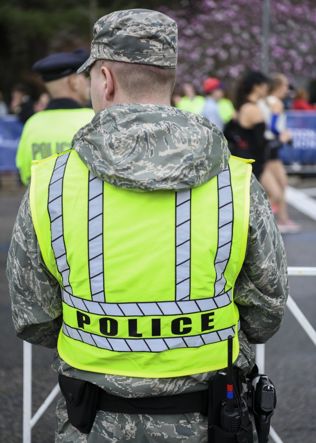 Guard members support 123rd Boston Marathon