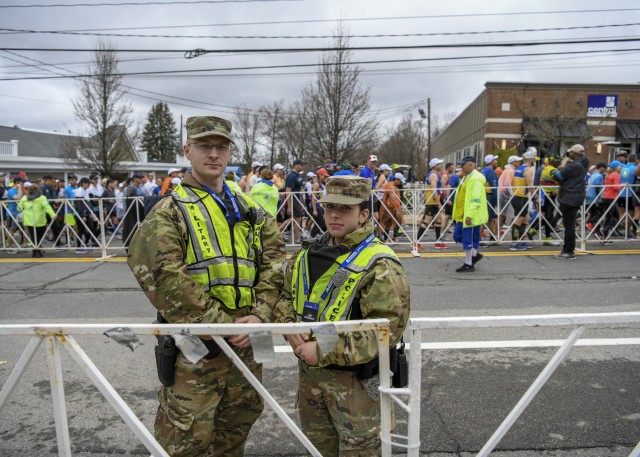 Guard members support 123rd Boston Marathon
