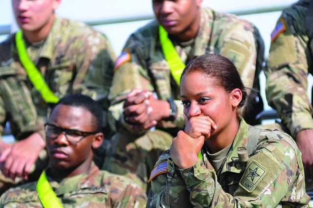 Advanced individual training Soldiers listen