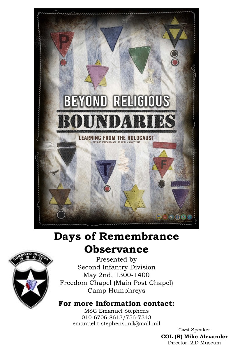 Days of Remembrance Observance Article The United States Army