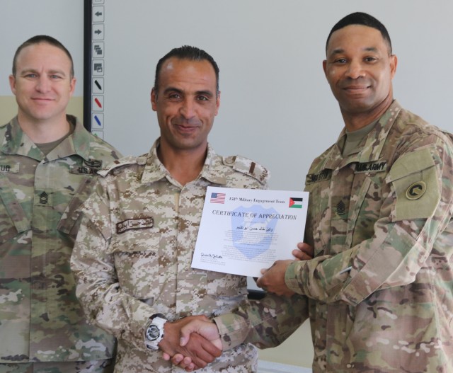 NCO Exchange between U.S. Army and Jordan Armed Forces