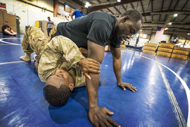 Soldiers, Army civilians learn Army combative techniques to fight against sexual assault