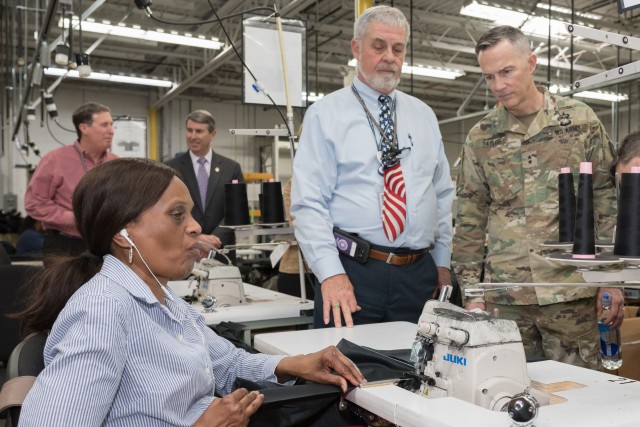 APG Senior Commander at Baltimore Blind Industries facility