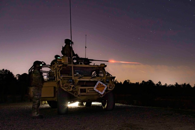 Firing the M2 .50 caliber machine gun