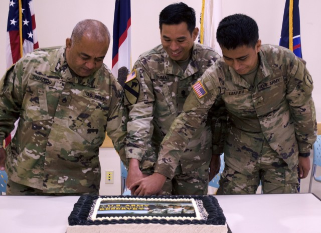Soldiers celebrate the Army Reserve's 111th birthday in American Samoa