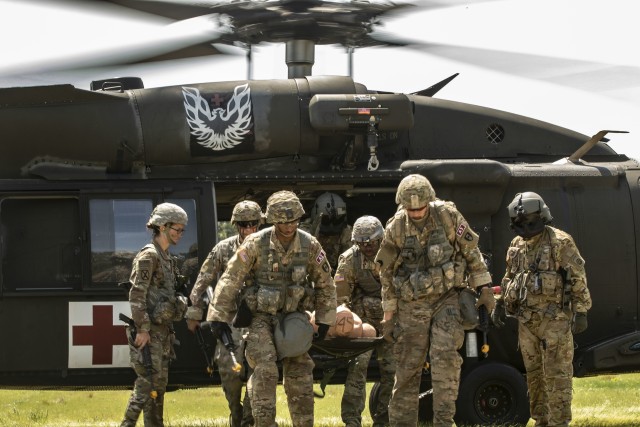 44th Medical Brigade Soldiers compete to be Dragon Medic Strong