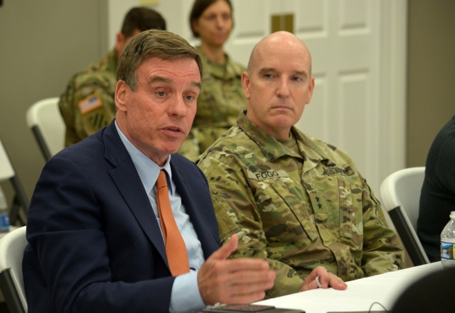 Senator Warner Tours Fort Lee, Conducts Roundtable