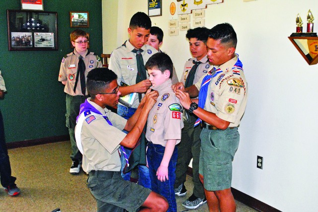 Scouts corssover to new troops