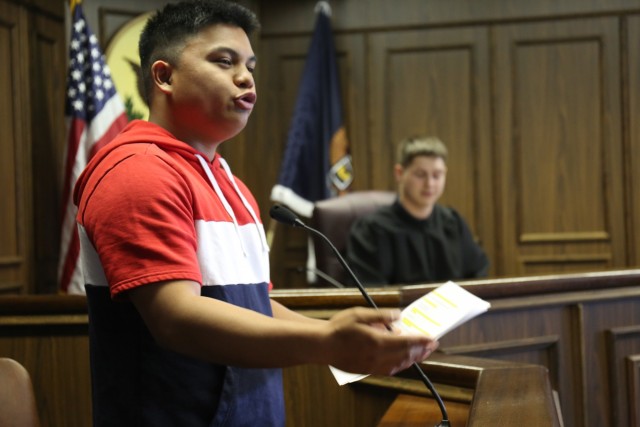 Camp Zama high school students have their day in court during 'Law Day' mock trial