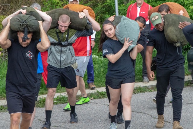 U.S Army Soldiers compete in Bulgarian 'strong man' competition