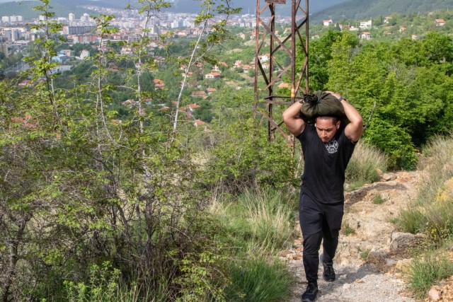 U.S Army Soldiers compete in Bulgarian 'strong man' competition