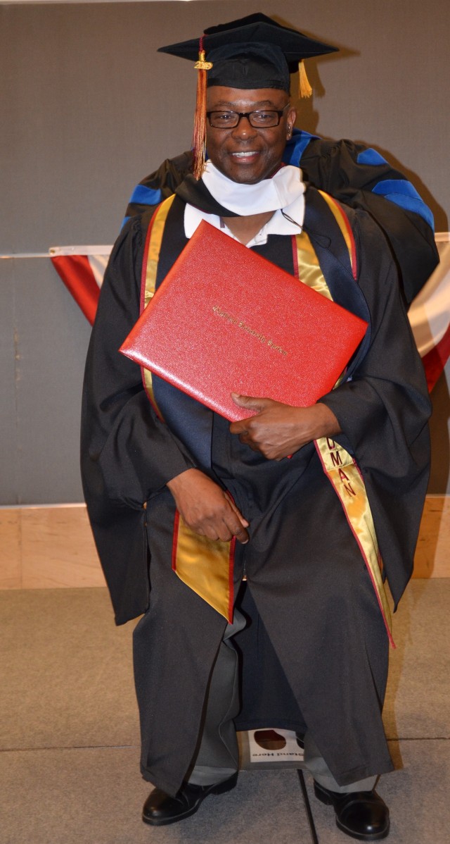 SSG. Valery Forchu receives his master's