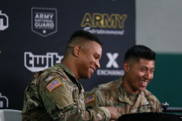 Soldiers play Street Fighter V