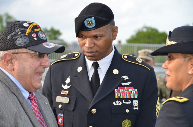 Vietnam Veteran Sp.4 (ret) Charles Shyab (left) at Twilight Tattoo
