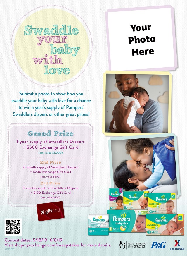 Exchange giving away year's supply of diapers in Swaddle Your Baby photo contest 