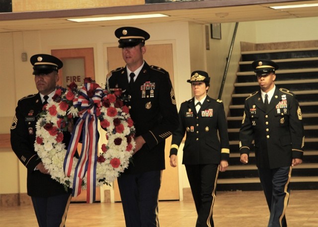 Honor Guard Leads Way with Memorial Wreath