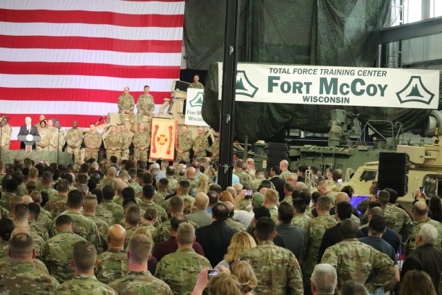 Vice President Mike Pence visits Fort McCoy, thanks troops