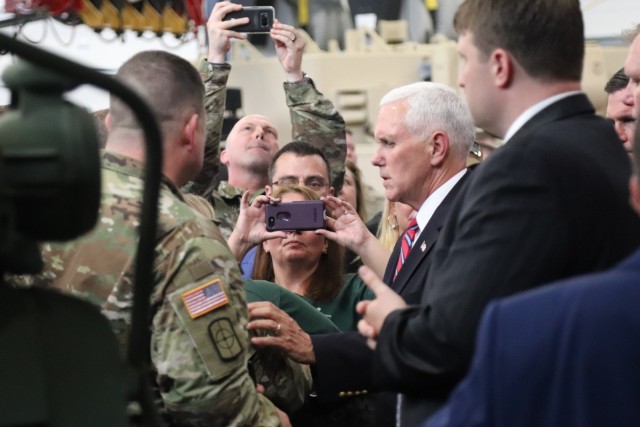 Vice President Mike Pence visits Fort McCoy, thanks troops