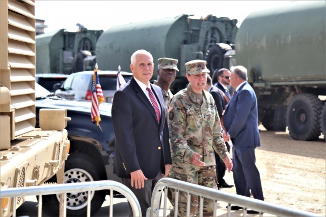 Vice President Mike Pence visits Fort McCoy, thanks troops