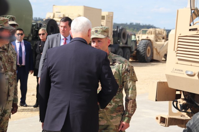 Vice President Mike Pence visits Fort McCoy, thanks troops