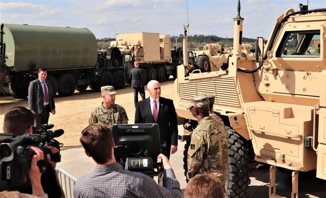 Vice President Mike Pence visits Fort McCoy, thanks troops