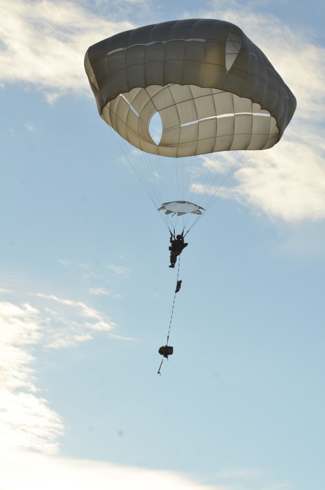 Panther Paratroopers Conduct Sunset Static Line Jump