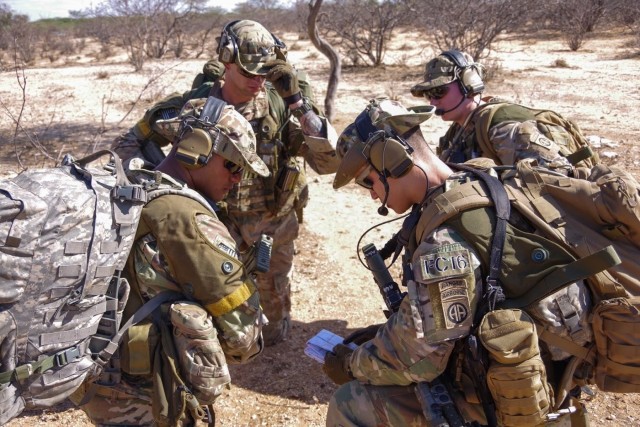 U.S. and British Paratroopers conduct Live Fire training in Kenya