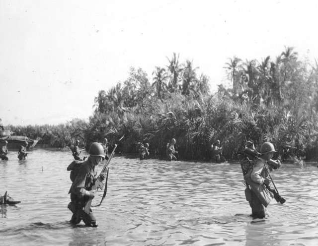 Army file photo of patrol on Luzon, Philippines
